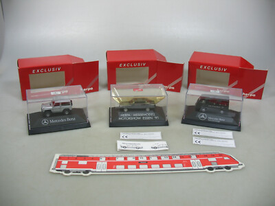 3x Herpa Exclusiv H0 Model: BMW Essen 91+ Mercedes IAA, Mint+Box #AI605-0,5