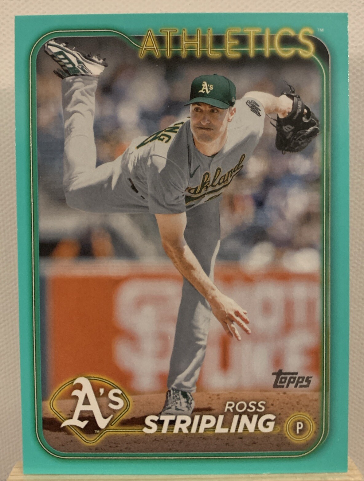 2024 Topps Series 2 Ross Stripling #608 Aqua Parallel Oakland Athletics