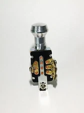 3 Position Headlight Dashboard Switch with Custom 'Art Deco' Knob & Bezel