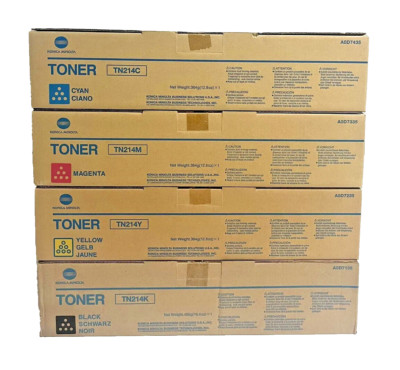 4 x Original Toner Konica Minolta Bizhub C200 / Develop Ineo+ 200 / TN-214 KCMY