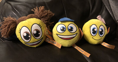 Emojis Stofftiere von Central - gelbes weiches Plüschtier - neu mit Etikett 5 Zoll x3
