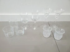  Large Lot of Crystal Candle Holders by Princess House in Heritage Pattern