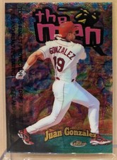 1998 Finest THE MAN #16 Juan Gonzalez Rangers RARE ICONIC INSERT /500