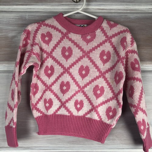 Vintage Dr Denton Knit Heart Pullover 