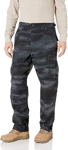 PROPPER BDU TROUSER BUTTON FLY,BATTLE RIP 65/35 RIPSTOP, M REGULAR,ATACS LE CAMO