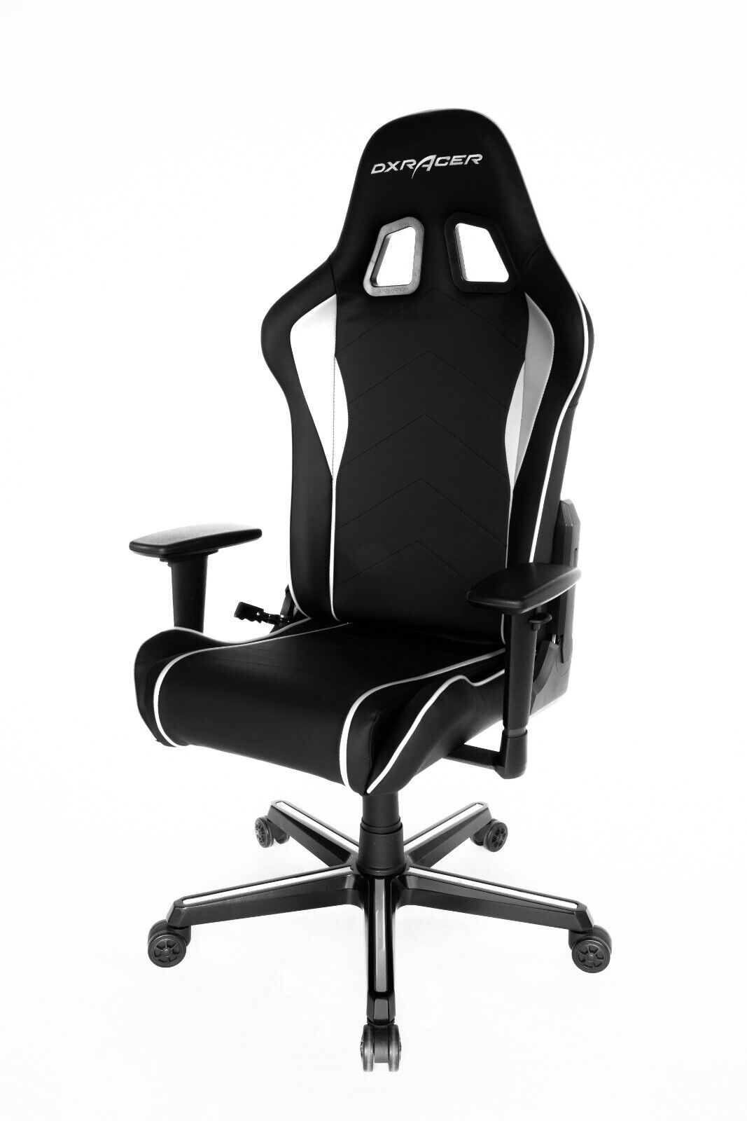 Gaming Stuhl Chair DX Racer P08-NW Chefsessel Bürostuhl schwarz weiß 2x Kissen