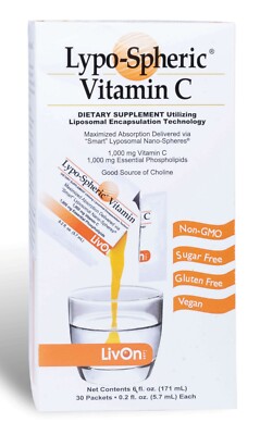 LivOn Labs Lypo-Spheric Vitamin C 1 000 mg 10 box 300 Pkts Exp 4/28  $39.95/Box