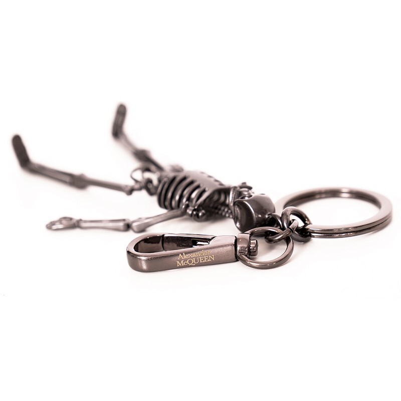 NEW $375 ALEXANDER MCQUEEN Gunmetal Silver Tone Brass NEW $375 ALEXANDER MCQUEEN Gunmetal Silver Tone Brass