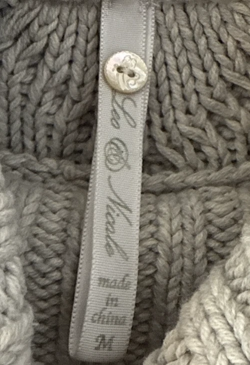 Leo & Nicole короткий рукав кабель вязаный свитер водолазка пуловер женский размер M - Изображение 3 из 3