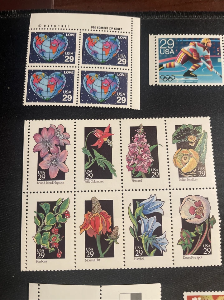 U.S. 29c, 1991-1999, MNH 6 Blocks Of 4,1 Block Of 5,1 Block Of 8 Stamps, XF - Image 2 of 4