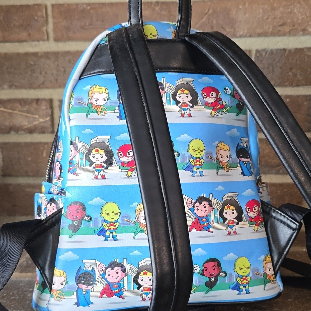 Loungefly DC Comics Superheroes Chibi Lineup Womens Double  display picture 3