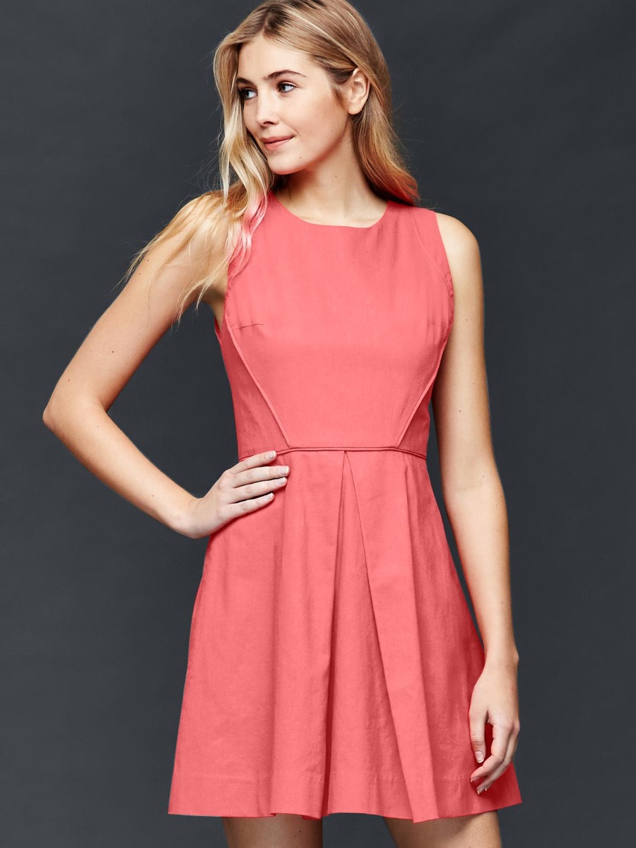chinese dress ladies Texas Sun Linen Mini Dress
