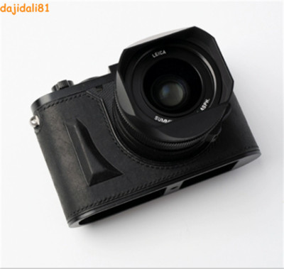 Handmade Retro Half Case Genuine Leather Camera Cover Bag For Leica Q3 Camera