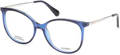 Max &Co MO5008 092 Blue Optical Eyeglasses Plastic Frame 55-17-140 MO 5008 RX
