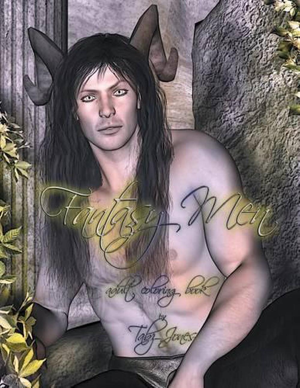 Fantasy Men Adult Coloring Book by Tabz Jones (English) Paperback Book