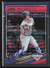 Mac Guscette Signed 2018 Panini Stars & Stripes Longevity # 59 USA Baseball 2