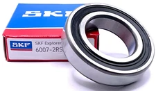 SKF 6007 2RS1 DEEP GROOVE BALL BEARING, RUBBER SEALED 35x62x14 mm