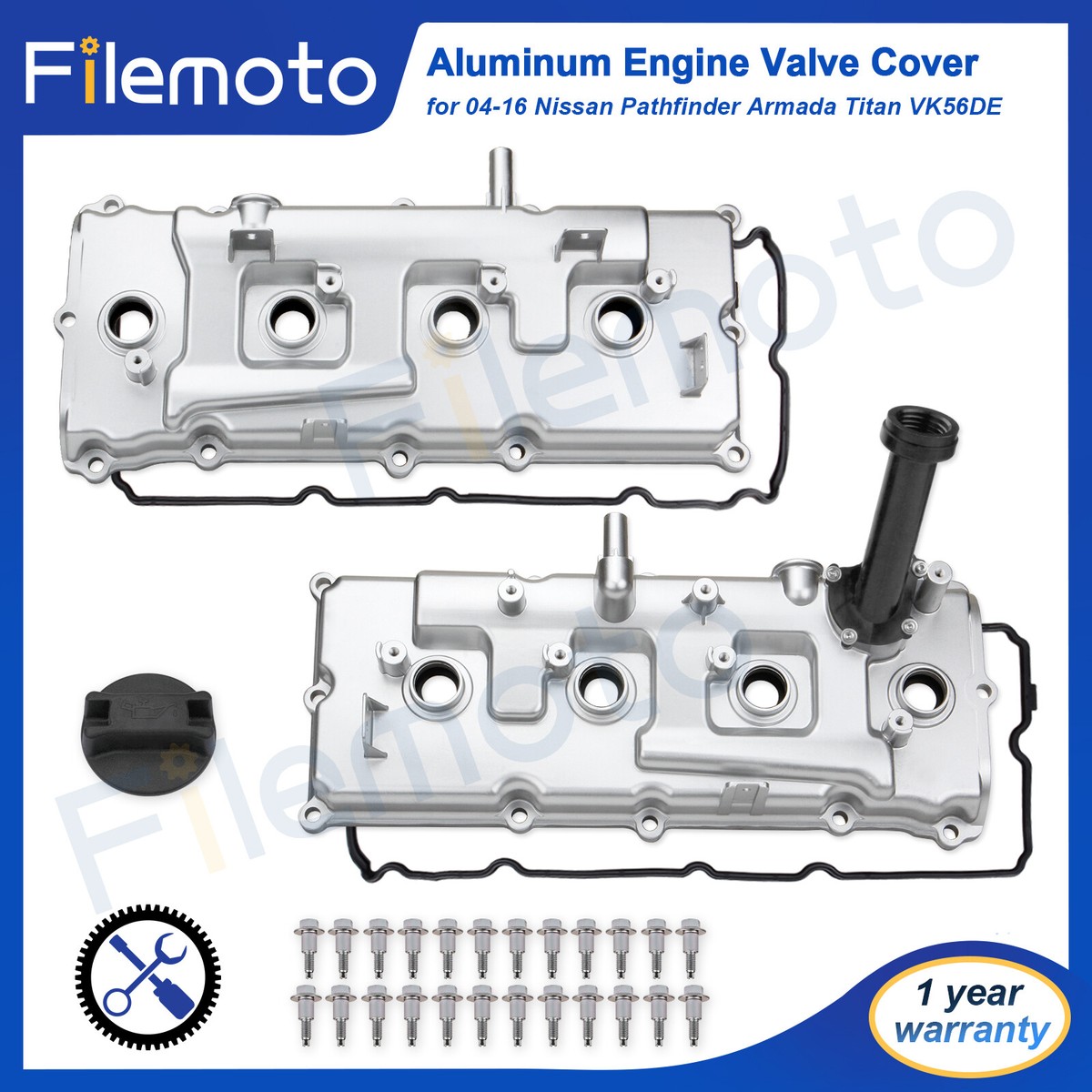 Aluminum Valve Cover w/ Gasket for 04-16 Nissan Pathfinder Armada
