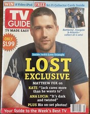 Matthew Fox Signed T.V. Guide After Taping Jimmy Kimmel In HOLLYWOOD Oct. 2015