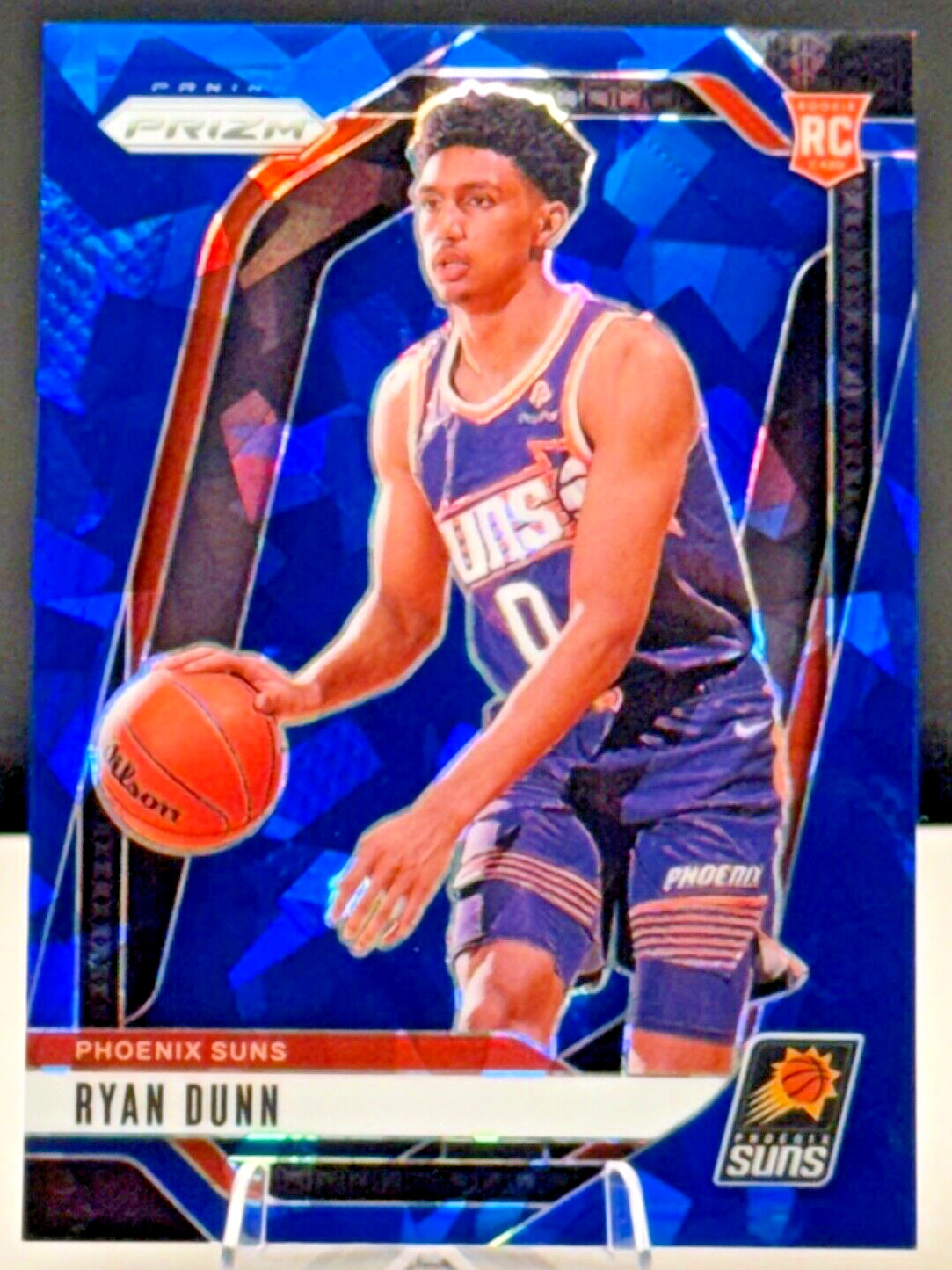 2024-25 Panini Prizm Ryan Dunn Blue Ice /125 #258