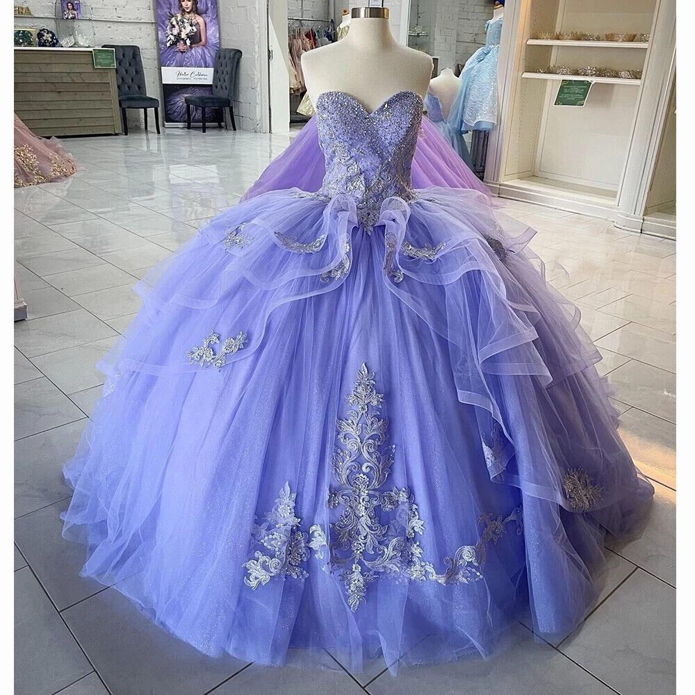 Mexican Quinceanera Dresses Puffy Sweet 15 16 Girls Party Birthday Ball Gowns