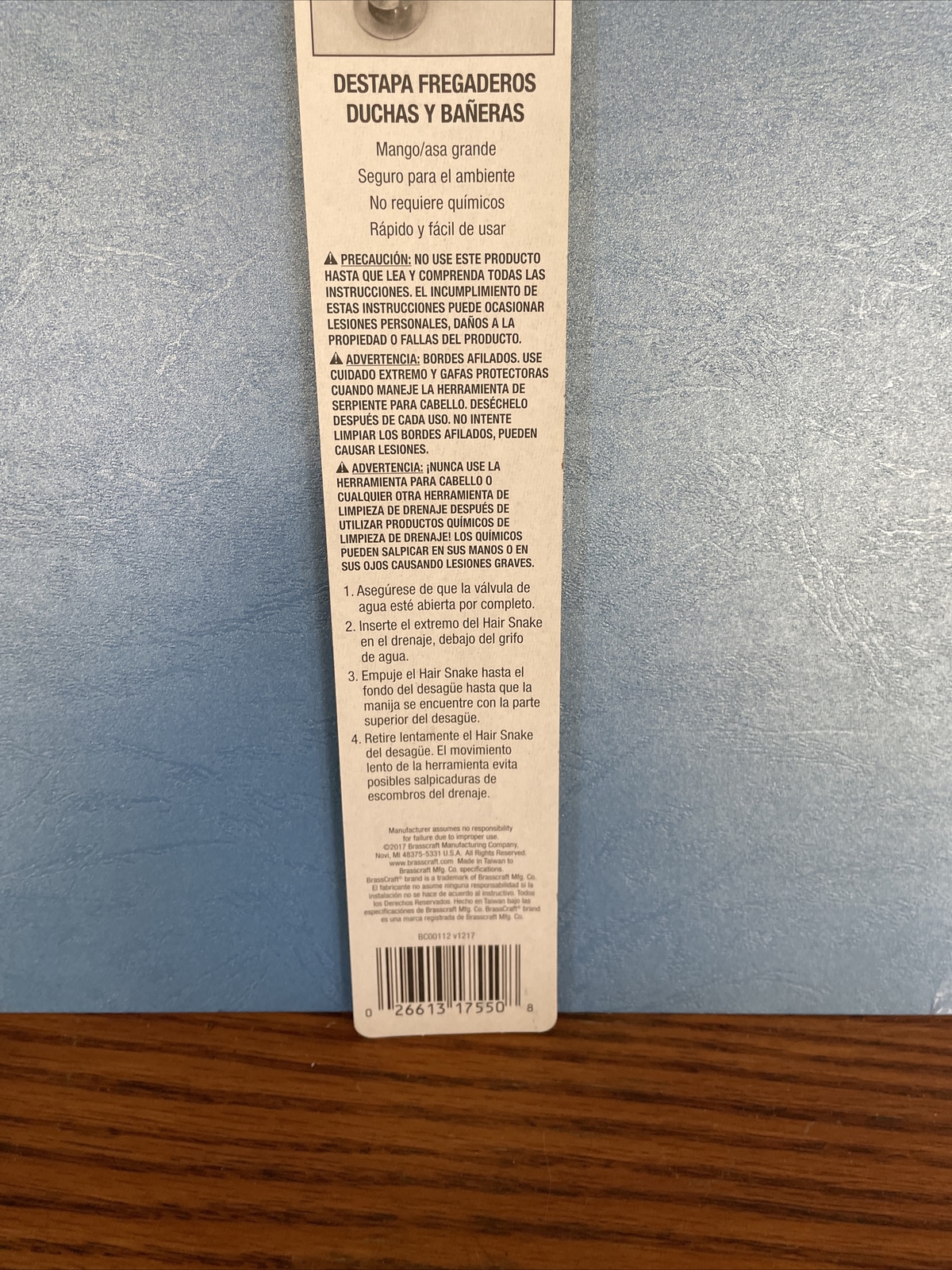 BrassCraft 20 In. Plastic Hair Snake Great for Cleaning Sinks Tub