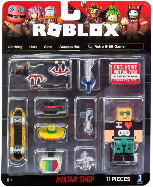 Roblox Avatar Shop Series Collection Retro 8 Bit Gamer Figure Accessories For Sale Online Ebay - roblox gamer avatar