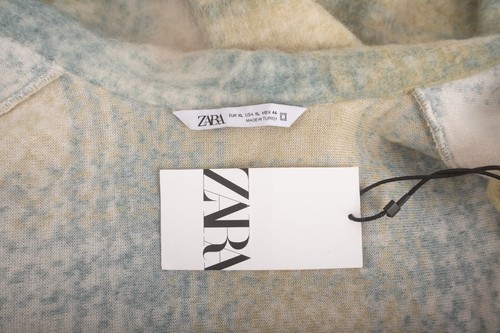 Zara Mens Shacket Jacket Blue Button Down Blue green XL X-Large 7545/527 NWT - Picture 6 of 6