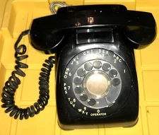 Vintage Automatic Electric  Black Telephone Untested