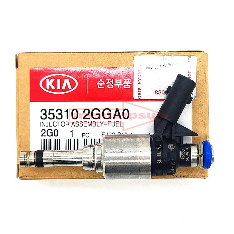 Inyector de combustible OEM de 4 piezas para Hyundai Sonata Kia Sorento 2015-2018 2,4 L 353102GGA0 Foto 2 de 4