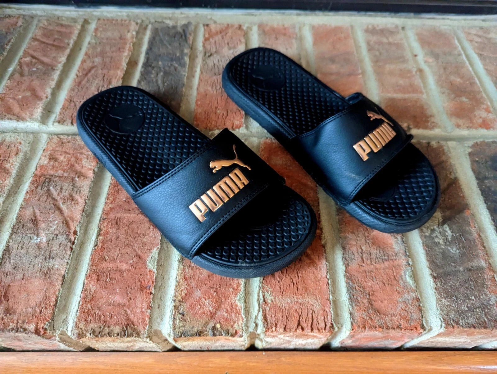 PUMA Cool Cat Slides Donna Puma Nero Oro Rosa 8 US