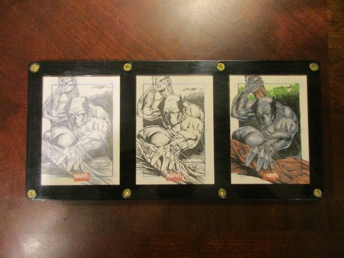 2011 Marvel Universe Framed 3-Stage Black Panther Jim Kyle Incentive Sketch