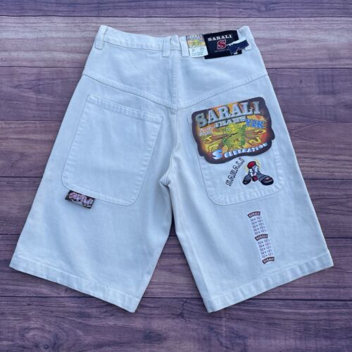 Vintage Y2K Sarali Jeans Jorts Sz 32 Baggy Shorts Jnco Style Grunge Hip Hop Rave