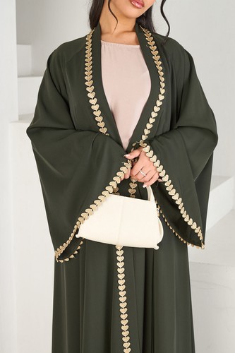Dubai Women Muslim Open Abaya Cardigan Long Robes Turkey Islamic Kimono Dresses - Foto 24 di 24