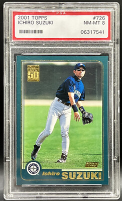2001 Topps 50th Anniversary Ichiro Suzuki Rookie PSA 8 NM-MT