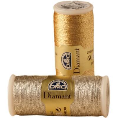 DMC D3852 Diamant Metallic Dark Gold Single Strand Embroidery Thread, DMC  #380-D3852