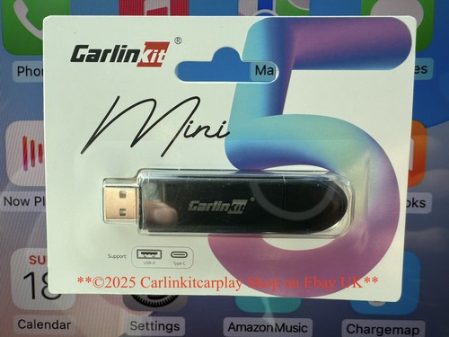 Carlinkit 5 Mini SE Wireless Apple CarPlay Adapter NEW UK 2025 USB KeyVersion