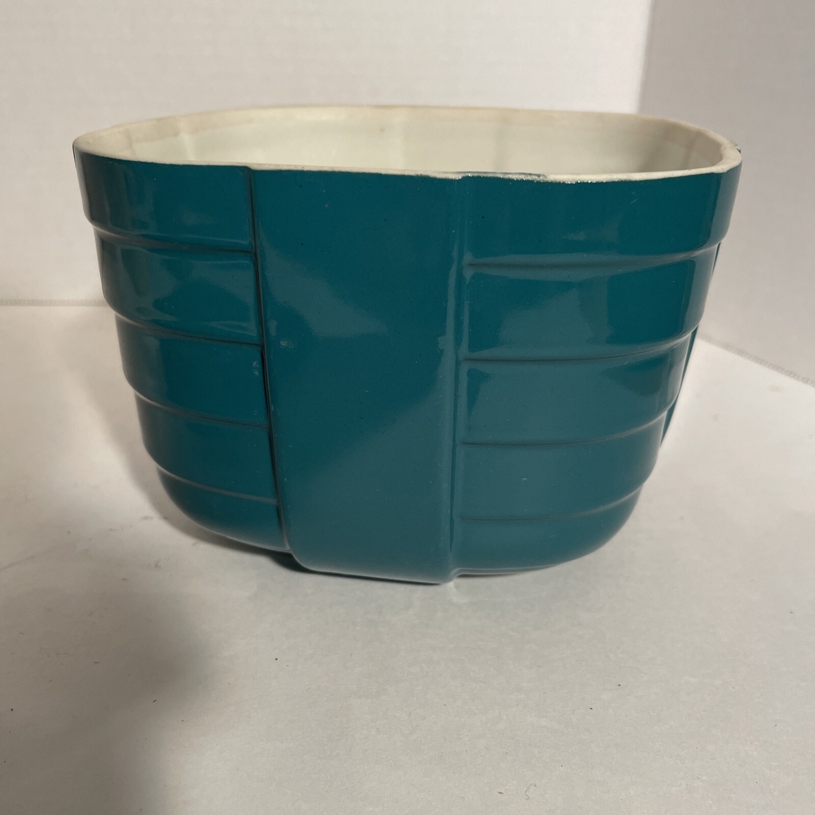 Hall China Co. Hotpoint Refrigerator 6” Square Green Ceramic Covered Dish