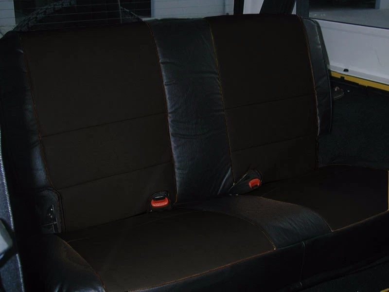 FOR 2003-06 JEEP WRANGLER TJ SAHARA S.LEATHER CUSTOM FIT SEAT COVERS BLACK - Image 2 of 4