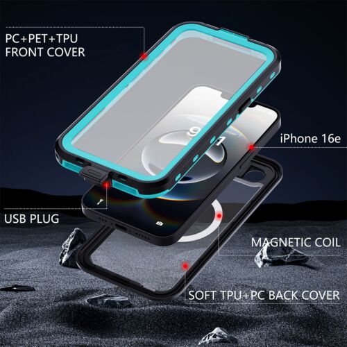 Hülle für Apple iPhone 16e MagSafe Magnet Wasserdicht Stoßfest Dropproof Cover - Bild 19 von 20