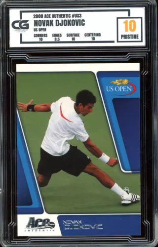 2008 Ace Authentic #US3 ~ US Open ~ Novak Djokovic ~ CG 10 PRISTINE