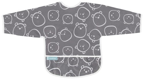 Kushies Cleanbib Art Smock Waterproof Clean Bib w/Pocket & Long Sleeves - K282 - 第 13/16 張圖片