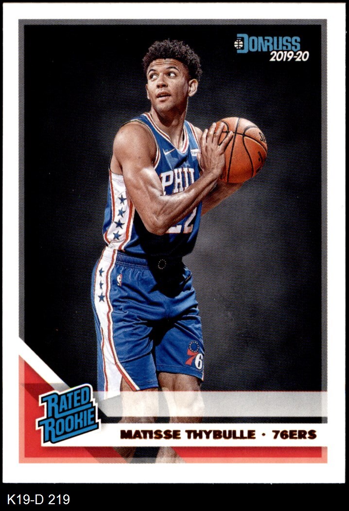 2019 Donruss #219 Matisse Thybulle Rated RC 76ers RC 8 - NM/MT