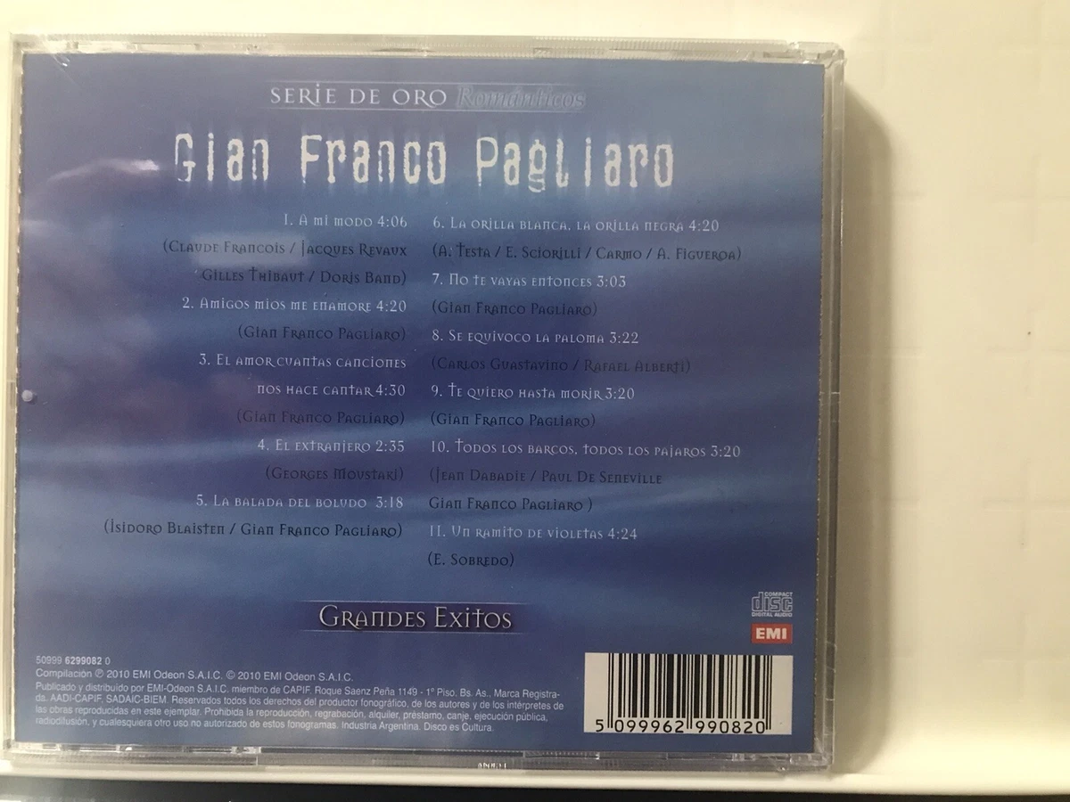 Rare POP 70s 80s CD Gian Franco Pagliaro EMI No Te Vayas Entonces Amigos  Míos Me | eBay