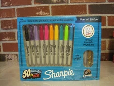 SHARPIE SPECIAL EDITION 12 CT. ASSORTED FINE POINT PERMANENT MARKERS--NEW