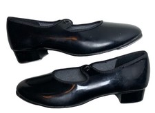 Little Girls Spotlights Black Tap Shoes Size: 13.5