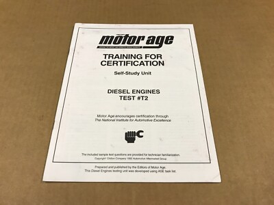Vintage Chilton's Motor Age Self-Study Guide- Test T2: Diesel Engines