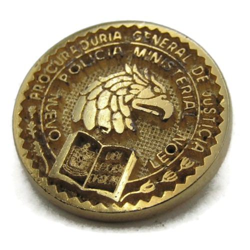 Mexico Attorney General Pin Vintage Gold Tone Policia Ministerial