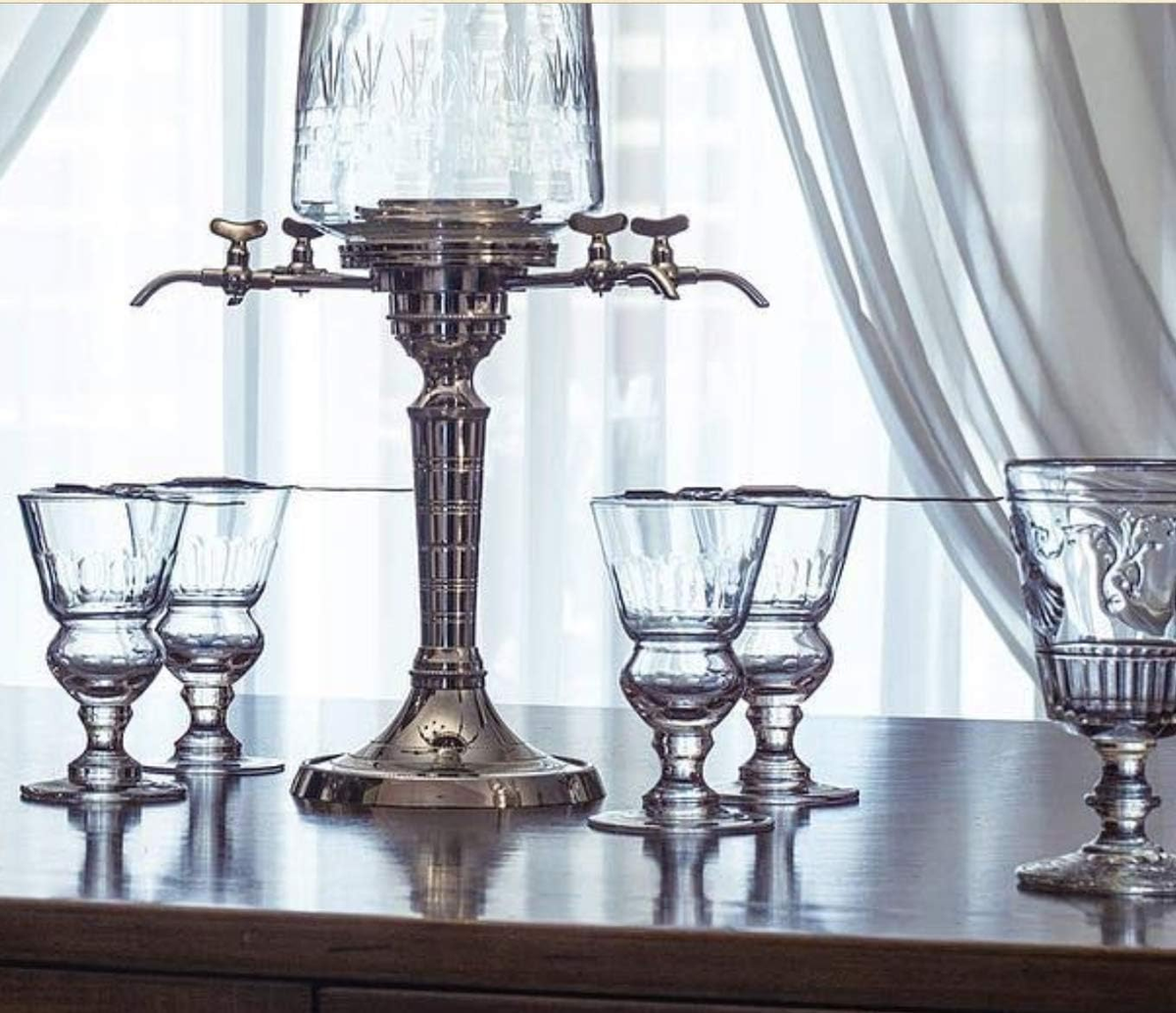Original Absinthe Glass: Set of 4 Glasses - Vintage Reservoir
