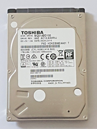1 TB SATA Toshiba MQ01ABD100 5400rpm 8MB HDD 2.5" interne Festplatte